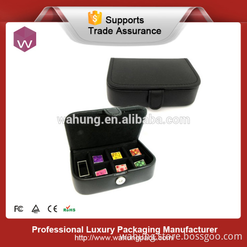 custom handmade leather cufflink gift box